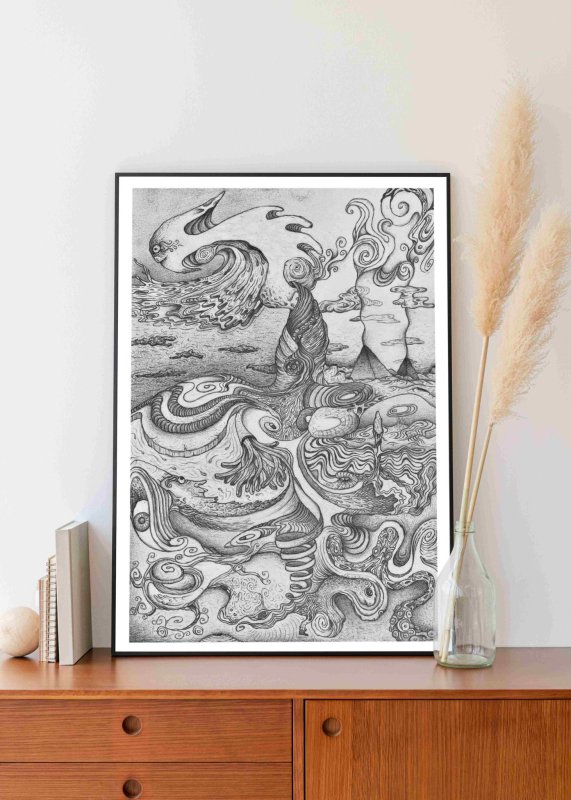 Re:evolution of Consciousness / Paper Giclee print