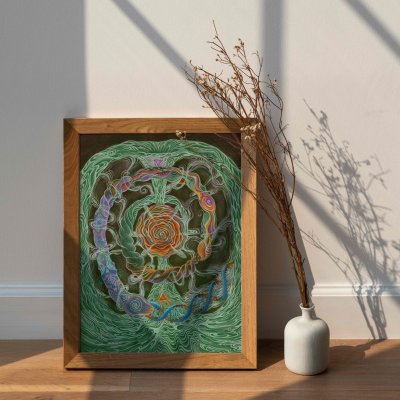 Cosmic Serpent / Paper &amp; Canvas print